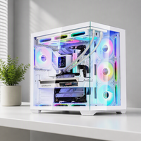 Boîtier de carte mère ATX en verre trempé avec vue sur l'océan et refroidissement par eau 360°