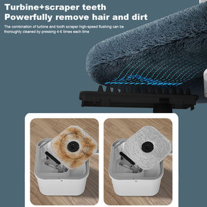 Seau à serpillière rotatif à 360° avec séparation de l'eau, serpillière carrée mains libres pour le nettoyage des sols, serpillière humide et sèche pour la maison, les coins et les fenêtres - Product Image 3