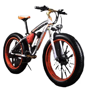 Bicicleta eléctrica de montaña portátil, llanta ancha de 26 pulgadas, 21 velocidades, batería de 48v, 500w