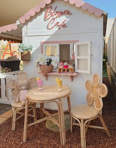 Chaise pour enfants en rotin artisanal pour la décoration de fête d'anniversaire, meubles pour enfants en osier naturel, respectueux de l'environnement - Product Image 4