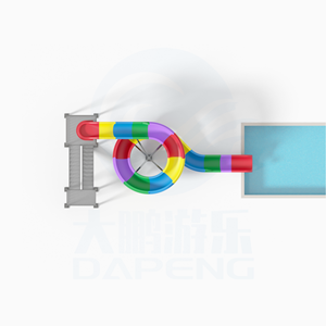 Водные игры игрушки открытый парк Аква стекловолокно спиральная горка для бассейна - Product Image 3