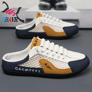 Chaussures d'été pour hommes, mules en maille à bout rond, respirantes, sans talon, nouveau style 2025, à enfiler facilement, style décontracté - Product Image 5