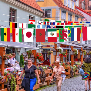 48 drapeaux en polyester à impression numérique Xingchi Football Country, 14x21CM, 15m, imperméables, durables, portables, pour automobile - Product Image 3