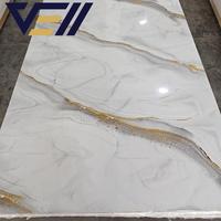 VELL TV Fond d'écran Panneau mural décoratif en PVC Impression 3D Revêtement mural en feuille de marbre dur UV