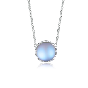 Collar de Plata de Ley S925 para Mujer, Joyería de Plata Simple, Collar con Colgante <span class=keywords><strong>Aurora</strong></span> Boreal, Venta al Por Mayor - Product Image 1