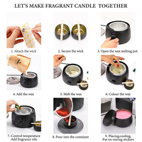 Kit de fabrication de bougies pour adultes avec plaque chauffante, kit de démarrage DIY pour la fabrication de bougies à la cire de soja, parfait comme décoration d'intérieur