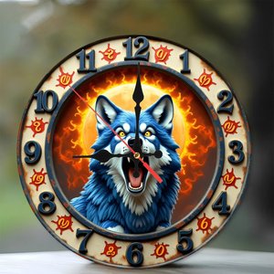 Round Wooden Wall <b>Clock</b> 25Cm Rustic Silent Non Ticking Farmhouse Home Decor - Product Image 1
