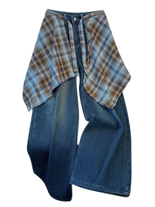 Jeans décontractés pour femmes Ganyuan 2026 automne-hiver, taille haute, jambe large, longueur complète, en velours respirant polyester/coton, vente en gros - Product Image 6