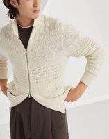 Pulls pour hommes Col roulé 100 coton Cardigan personnalisé Chandail de créateur Chandail pour hommes Chandail à manches longues avec motif torsadé