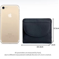 Dompet Lipat Tiga Kulit Sapi Asli Wanita, Banyak Slot Kartu, Dompet Koin Kulit Pebble, Penjepit Uang untuk Wanita