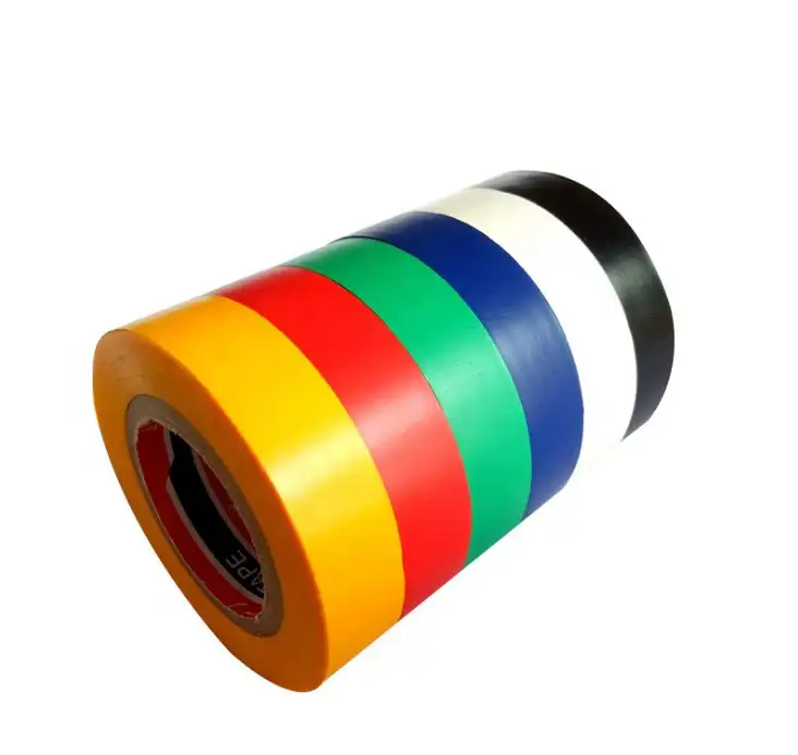 Kleurrijke Jumbobroodje Hoge Spanning Elektrische Pvc Isolerende Zwart Duct Tape Pe Waarschuwing Tape