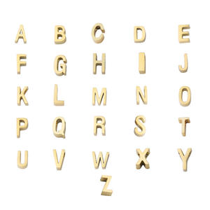 Moda personalizada Lucky Tiny 18K <span class=keywords><strong>Oro</strong></span> inicial cuello cadena collar de acero inoxidable joyería para mujeres accesorios al por mayor - Product Image 4