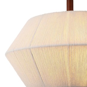 Japanese-Style Solid Wood Minimalist Bedroom Chandelier Vintage Woven Fabric Pendant <b>Light</b> for Living Study <b>Dining</b> Room Lighting - Product Image 4