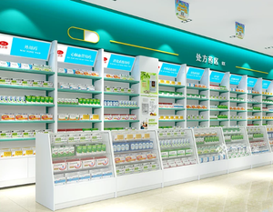 Étagères de pharmacie professionnelles, présentoirs à simple ou double face, écologiques, pour pharmacie, montage facile, multi-accessoires - Product Image 4