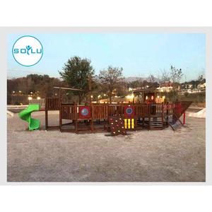 SG14 Parque infantil temático de barco pirata de madera para niños Equipo de juego al aire libre duradero y seguro para la aventura imaginativa de los niños - Product Image 4