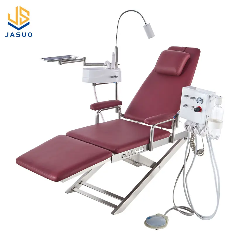 Tıbbi katlanır ekipman malzemeleri katlanabilir hastalar ünite fiyatları taşınabilir dişçi koltuğu