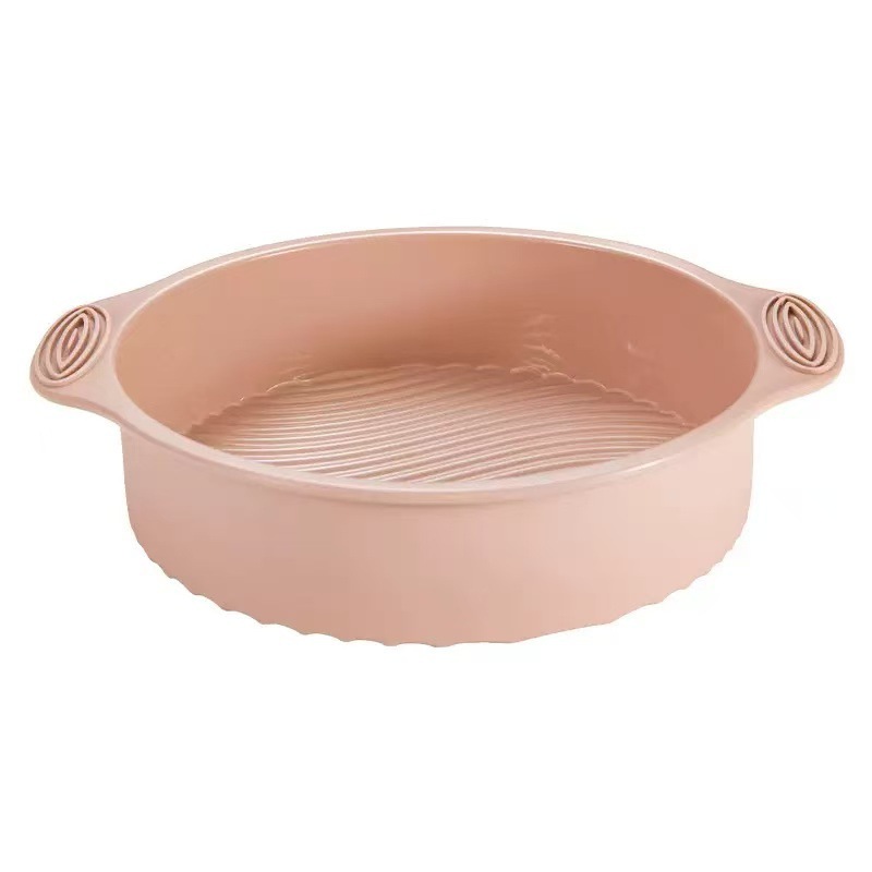 Rose nordique : assiette ronde avec oreilles
