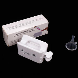 Boîte de rangement de poudre à <span class=keywords><strong>ongles</strong></span> blanche, en ABS blanc, réutilisable, boîte de stockage de poudre à <span class=keywords><strong>ongles</strong></span>, récipient de pigment de filtration Portable, 10 pièces - Product Image 1