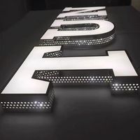 Lettres en métal 3D avec éclairage LED sur le côté, logo d'entreprise personnalisé, enseigne lumineuse pour devanture de magasin, décoration publicitaire, étanche IPX6