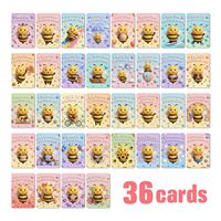 Set di 36 Cartoline di Auguri in Carta Patinata con Illustrazioni e Citazioni per Decorazioni di Feste e Diari