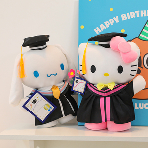Nuevo Peluche de Cinnamoroll con Birrete de Doctor, <span class=keywords><strong>My</strong></span> Melody, Gato KT, Túnica de Graduación, Regalo de Temporada de Graduación para Exportación - Product Image 2