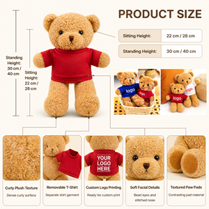 Osos de Peluche Personalizados al por Mayor con Logotipo, Suaves y Adorables, en Diferentes Colores, Juguetes para Fiestas Familiares - Product Image 4