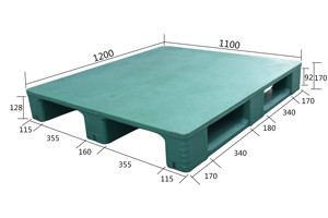 Pallet nhựa HDPE nguyên sinh 100% gia cường, mặt đơn, kiểu Euro, 4 hướng đi, ba chân, ba thanh đỡ, chất liệu nhựa đặc, dùng để chứa hàng, tải trọng 6.0 tấn - Product Image 2