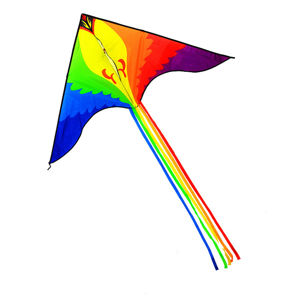 Large Delta Kite for Kids & Adults,Extremely Easy to Fly Kite for Beach Trip,String Line Included,with Colorful Colors Tail ,Per