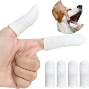 Livraison rapide Brosse à dents pour animaux domestiques doigtiers pour enlever la saleté et le tartre, adaptée au nettoyage des dents des chats et des chiens. - Product Image 2
