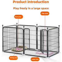 Enclos pliable en métal pour chiens et chats, à fermeture rapide, forme personnalisable, anti-évasion, pour petits animaux, montage facile, prix abordable