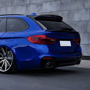 Bmw 5 Series G31 Touring <b>Rear</b> <b>Spoiler</b> Piano Black Carbon Fiber Texture Wing Shaped 2018-2023 - Product Image 3