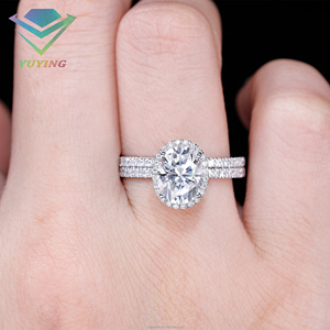 Anillos de Compromiso Personalizados de Oro Sólido de 10k/14k/18k con Diamantes Cultivados en Laboratorio con Certificado IGI, Corte Ovalado, CVD/HPHT, de 0.5-2CT, para Mujeres y Hombres, Regalo - Product Image 5