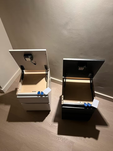 Iso9001 nhà máy trực tiếp hiện đại ẩn ngăn bí mật ngăn kéo đồ nội thất đầu giường Bàn Cạnh Giường ngủ với khóa rfid - Product Image 2