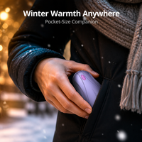 Chauffe-mains portable rechargeable USB pour l'hiver, chauffe-poche électrique à chauffage rapide avec protection contre la surchauffe, pour la maison, le camping en extérieur