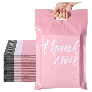 Petits sacs quantité minimale de commande courrier personnalisés poignée poly rose sac postal sacs d'emballage de <span class=keywords><strong>transport</strong></span> personnalisés pour les petites entreprises - Product Image 4