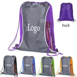 Sac à dos portable personnalisé en polyester avec cordon de serrage pour le fitness, les sports de plein air, le VTT, le basketball, sac publicitaire - Product Image 1