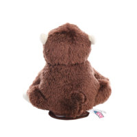Marionnette à main en peluche mignonne Singe brun à visage décontracté, Marionnette à main Chimpanzé en peluche douce pour enfants, pour le récit d'histoires, les spectacles et comme cadeau
