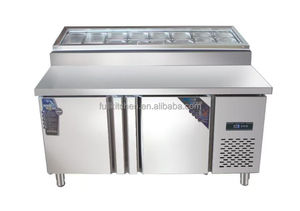 Présentoir frigo bar à salades fendu établi de conservation de la fraîcheur - Product Image 2