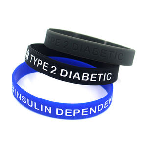 Braccialetto di Allerta Medica Personalizzato Tipo Uno 1 <span class=keywords><strong>2</strong></span> Diabete in Silicone Personalizzabile - Product Image 4