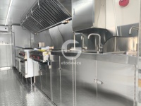Nouvelle remorque alimentaire avec système d'économie d'énergie à panneaux solaires, équipement de cuisine personnalisé, remorque alimentaire remorquable à vendre, Candy Chips Rust