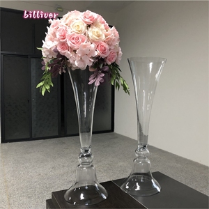 Fabricant de produits de décoration pour événements de mariage en gros et au détail, vases en verre transparent lisses à double face de <span class=keywords><strong>80</strong></span> <span class=keywords><strong>cm</strong></span> de haut - Product Image 1
