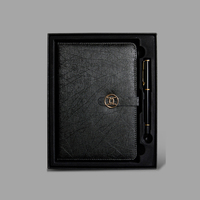 Coffret Cadeau PQ Jianya : Carnet Deux Pièces Épais Personnalisable, Ensembles Cadeaux de Carnets à Ouverture Plate en Tissu Écologique Premium