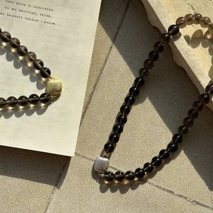 Collar de cristal de estilo INS versión coreana de plata 925, diseño de nicho, hebilla cepillada, cadena de clavícula de moda Simple Retro - Product Image 4