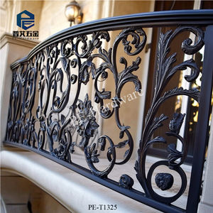 Hệ thống lan can cầu thang sắt rèn thiết kế hiện đại, sử dụng được trong nhà và ngoài trời, lan can sắt thép rèn cho biệt thự. - Product Image 4