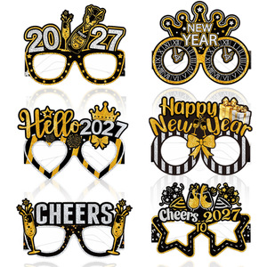 Lunettes de fête du Nouvel An 2027 - 6 pièces - Cadres en papier - Joyeux Nouvel An - Cadeaux de fête - Célébrations - Product Image 6