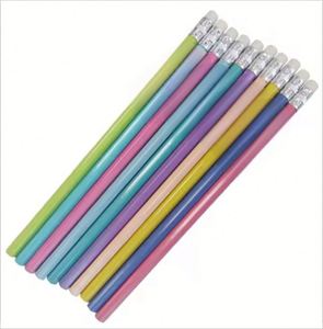 Crayon de 7,5 pouces avec gomme, crayon pas cher sans impression, accepte logo personnalisé, mine HB 2B, emballage en vrac, crayons de couleur standard pour l'école - Product Image 1