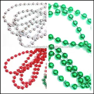 Cuentas de Plástico Electrochapadas, Cadena de Collar Colorida para Disfraces de Mardi Gras, Accesorios para Festivales, Venta al por Mayor - Product Image 2