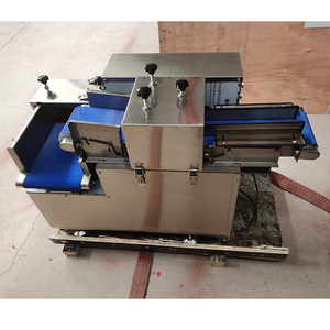 Machine à découper la viande fraîche sur convoyeur automatique, trancheuse à cubes de poulet et de bœuf commerciale - Product Image 2
