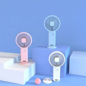 Ready Stock Usb Mini Rechargeable White Blue <b>Pink</b> Fan With Phone Holder - Product Image 3