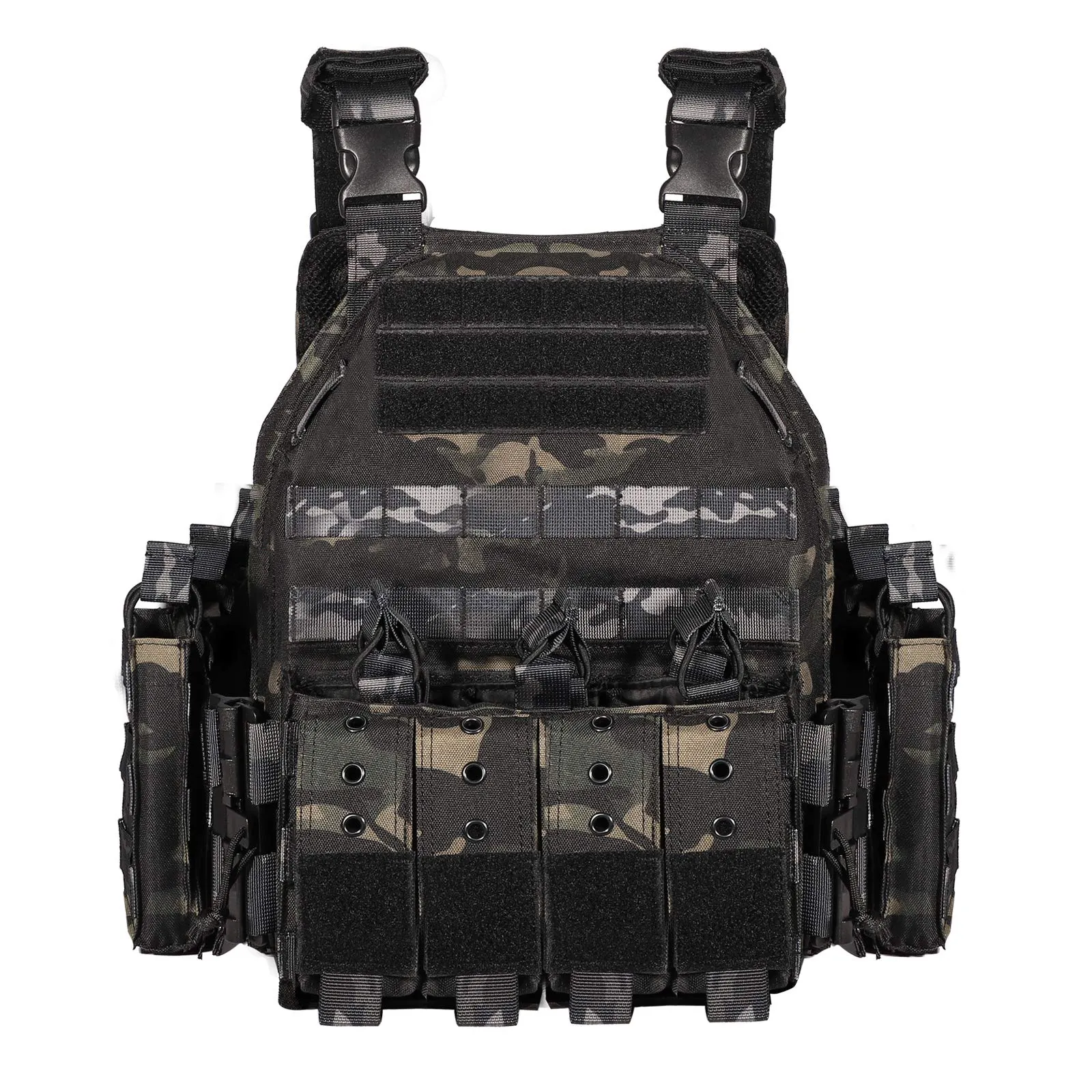 Black camouflage vest 1000D High quality outdoor training vest Waterproof and comfortable tactical vest